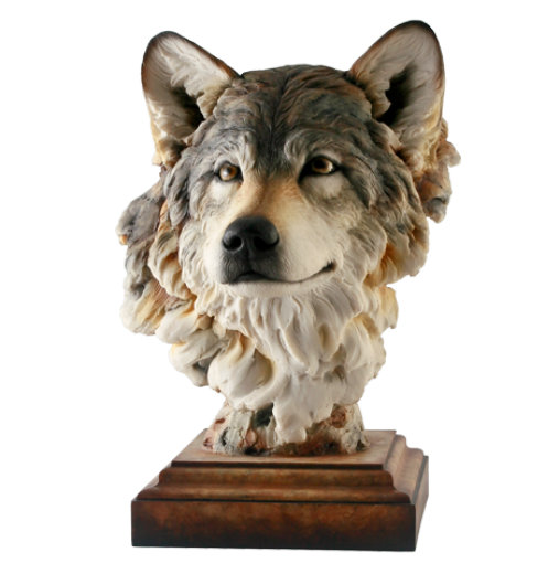 4433 - Head of the Pack Wolf by Stephen Herrero