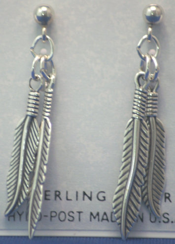 Sterling Silver Feathers, Post