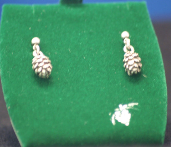 Sterling Silver Pinecone , Post