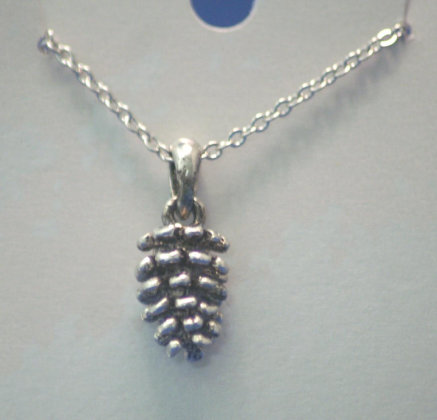 Sterling Silver W Pinecone, Necklace