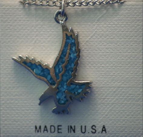Sterling Silver / Turquoise Eagle Necklace